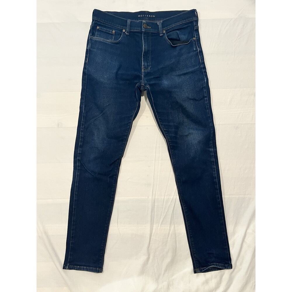 Mott & Bow Skinny Jeans Mens 34x32 Dark Wash Stretch